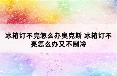 冰箱灯不亮怎么办奥克斯 冰箱灯不亮怎么办又不制冷